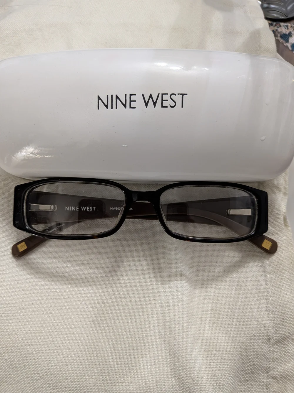 Nine West Women's Rectangular Reading Glasses in Black/Brown